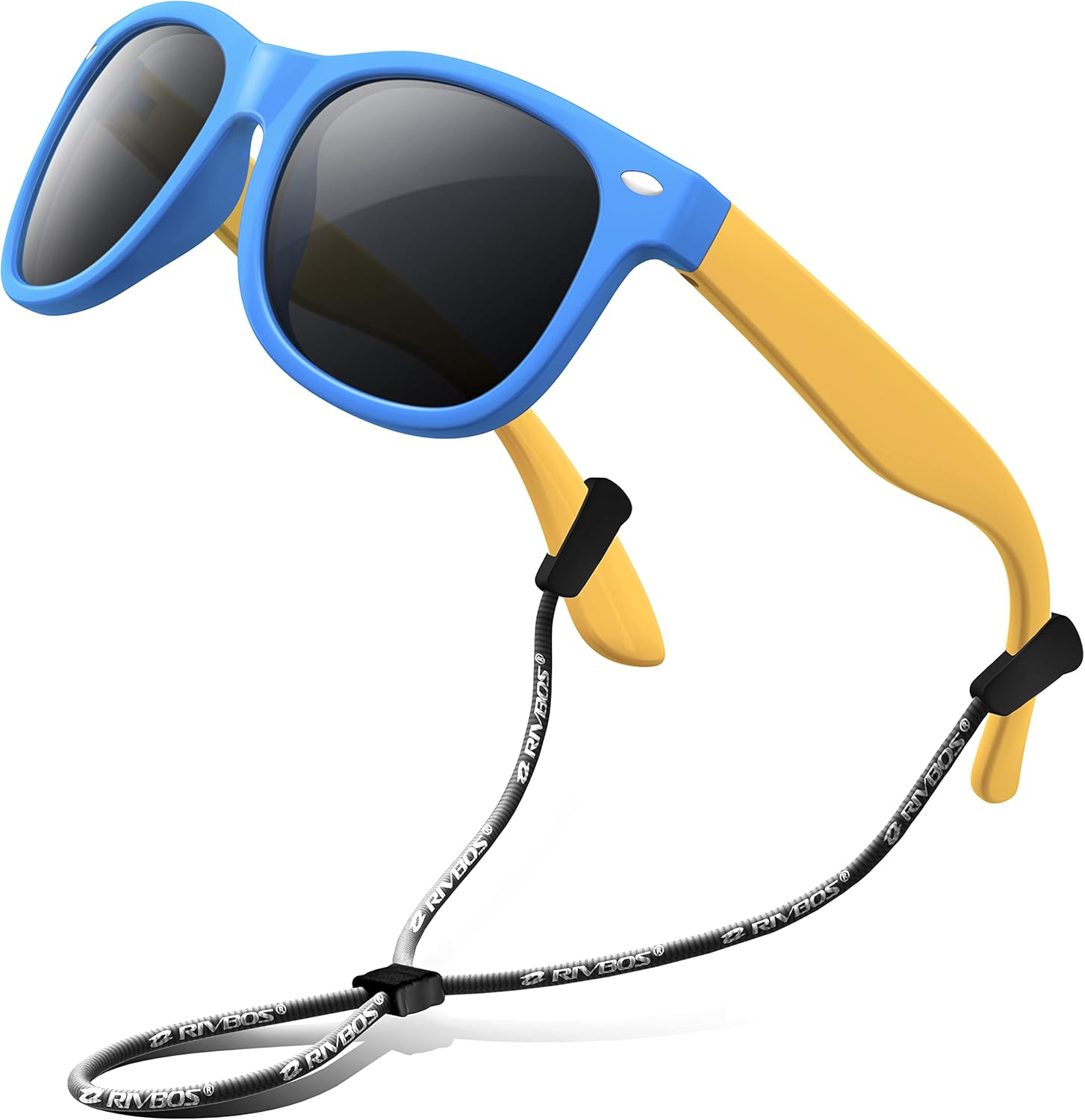 RIVBOS Kids Sunglasses Polarized UV Protection Flexible Rubber Glasses Shades with Strap for Boys Girls RBK004 - Image 4