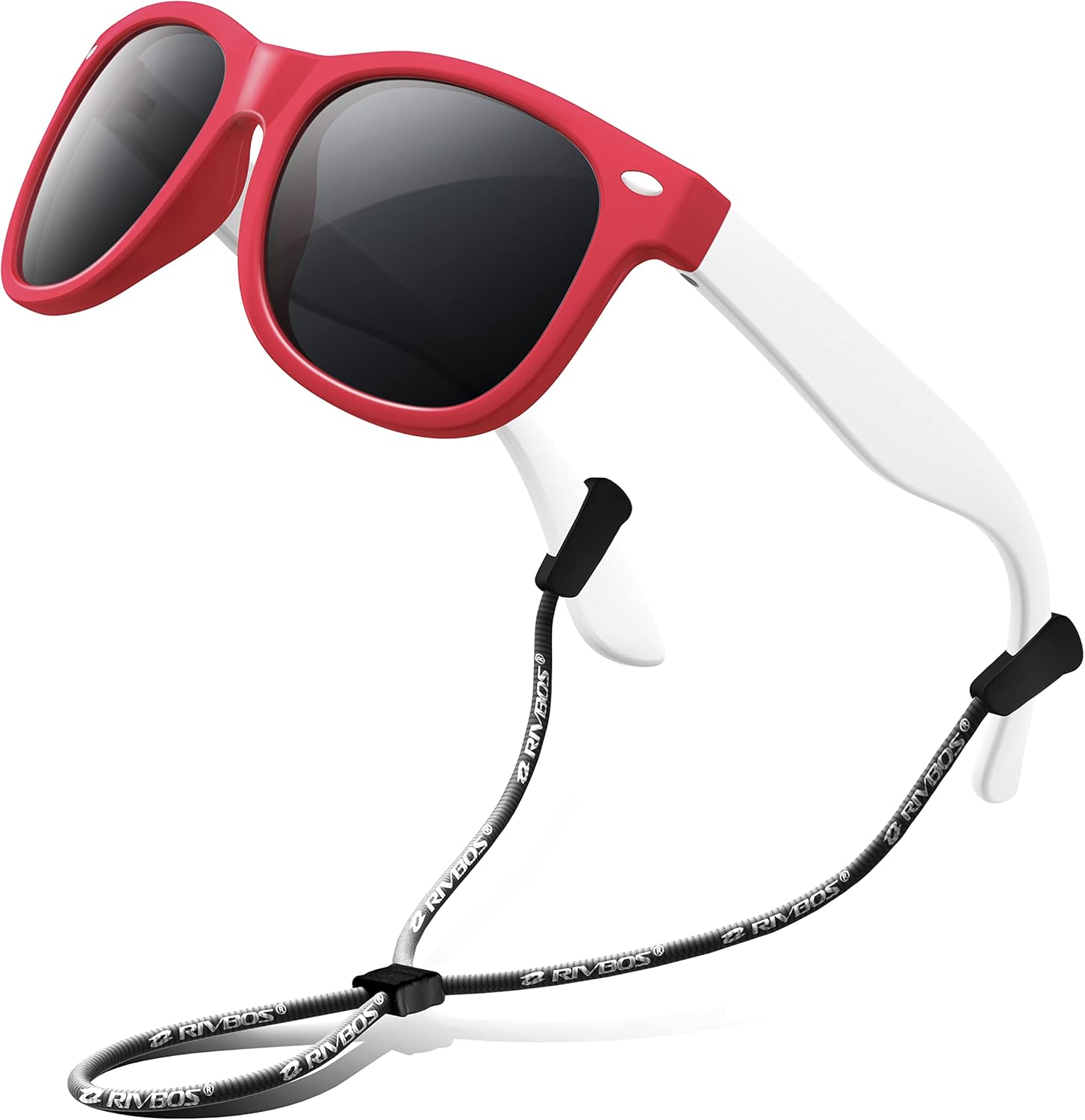 RIVBOS Kids Sunglasses Polarized UV Protection Flexible Rubber Glasses Shades with Strap for Boys Girls RBK004 - Image 13