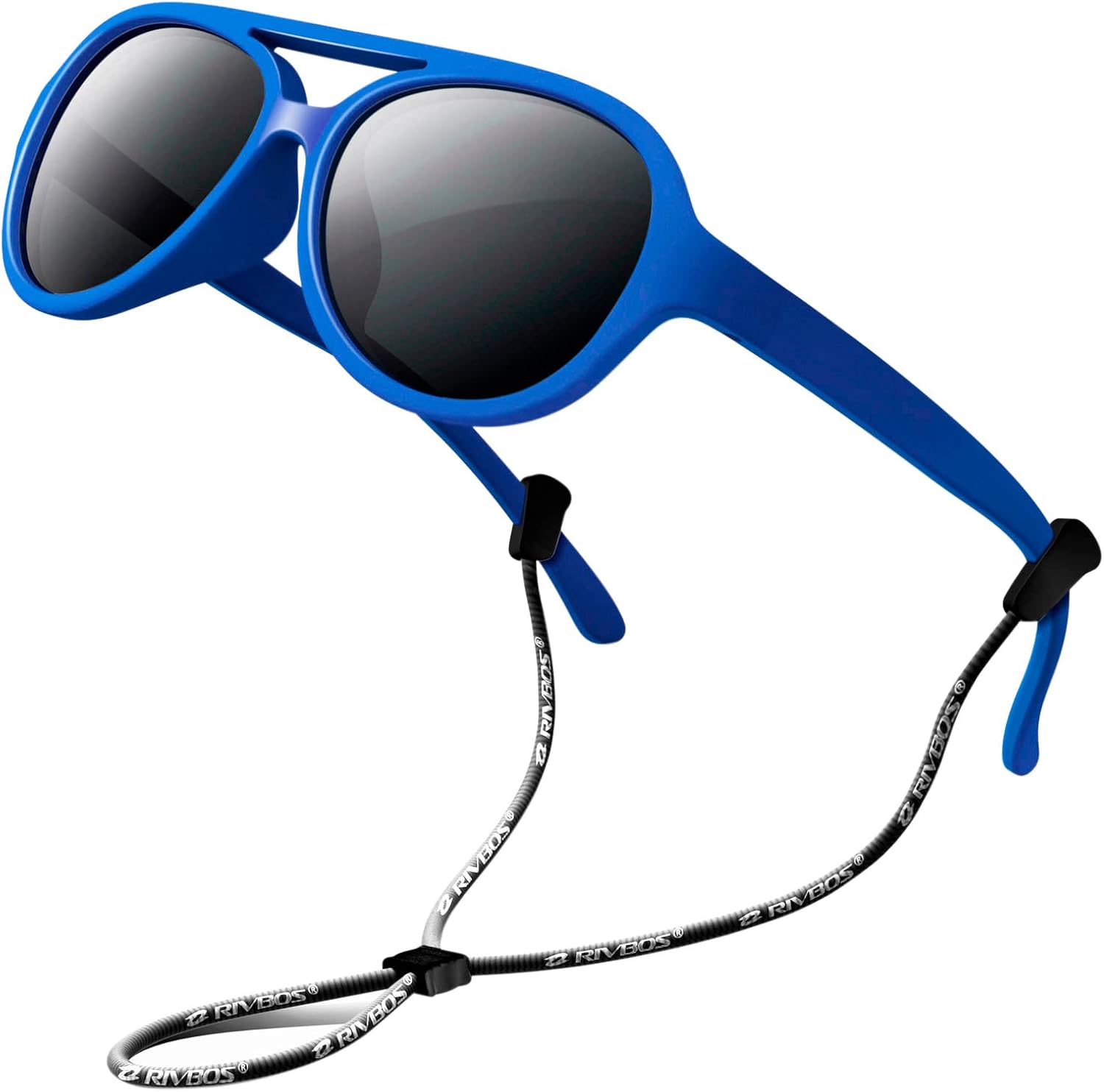 RIVBOS Kids Sunglasses Polarized UV Protection Flexible Rubber Glasses Shades with Strap for Boys Girls RBK004 - Image 23