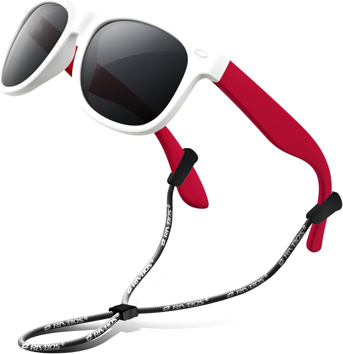 RIVBOS Kids Sunglasses Polarized UV Protection Flexible Rubber Glasses Shades with Strap for Boys Girls RBK004 - Image 17