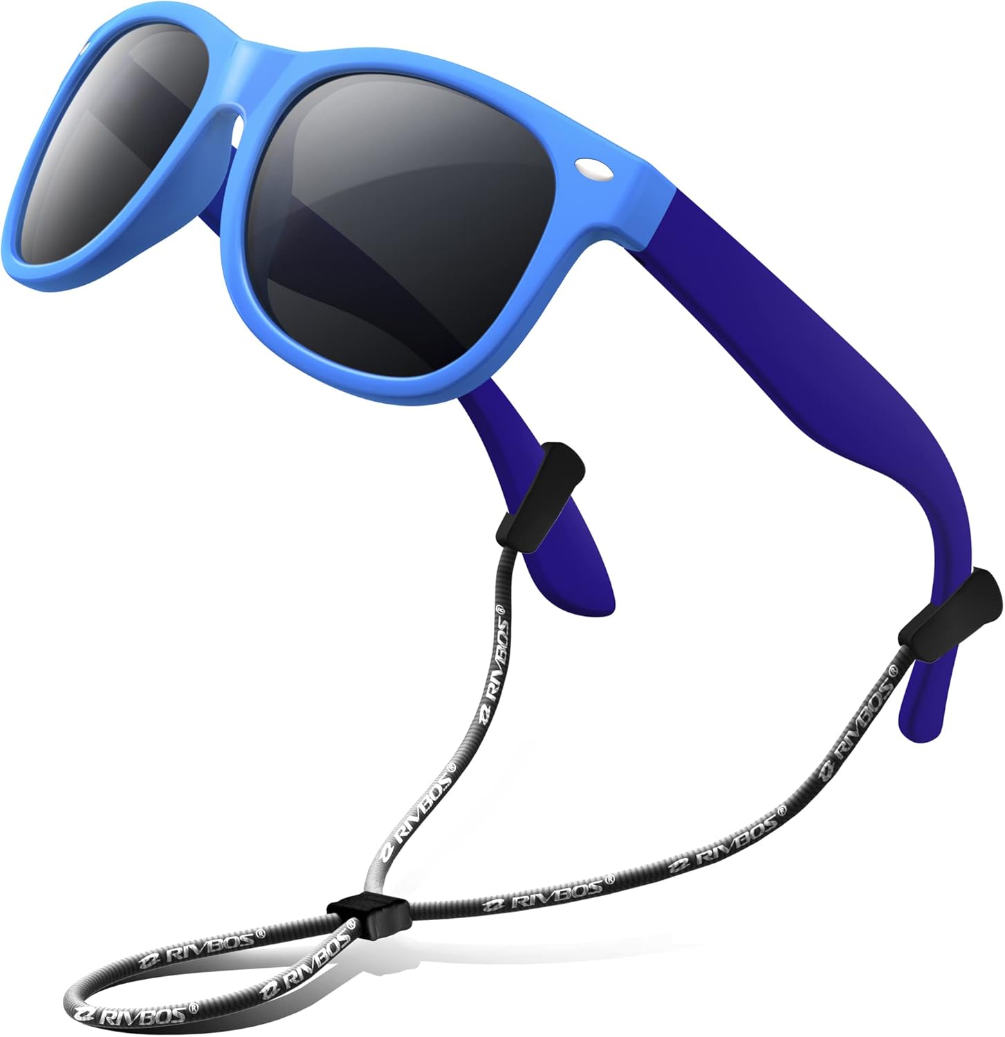 RIVBOS Kids Sunglasses Polarized UV Protection Flexible Rubber Glasses Shades with Strap for Boys Girls RBK004 - Image 8