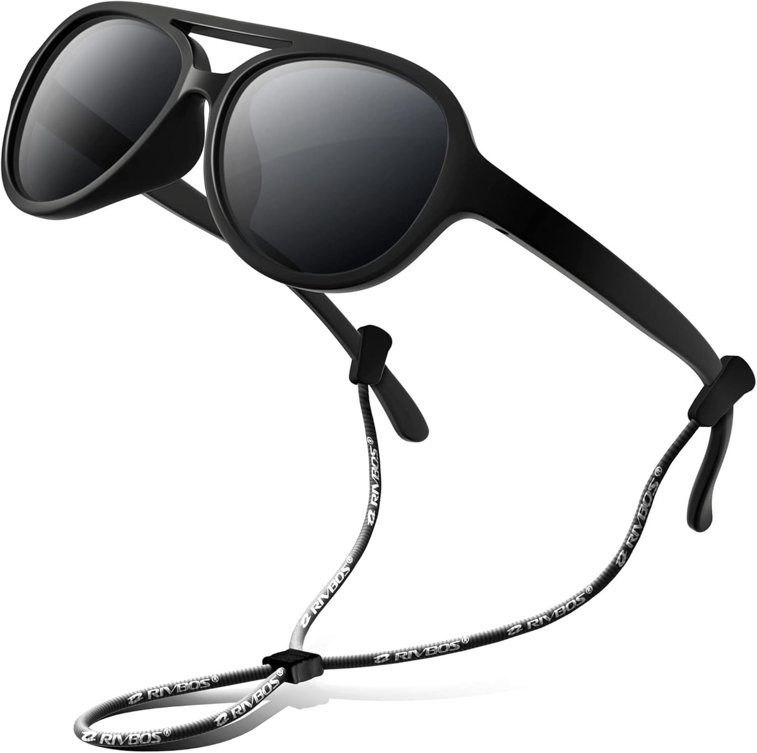 RIVBOS Kids Sunglasses Polarized UV Protection Flexible Rubber Glasses Shades with Strap for Boys Girls RBK004 - Image 15