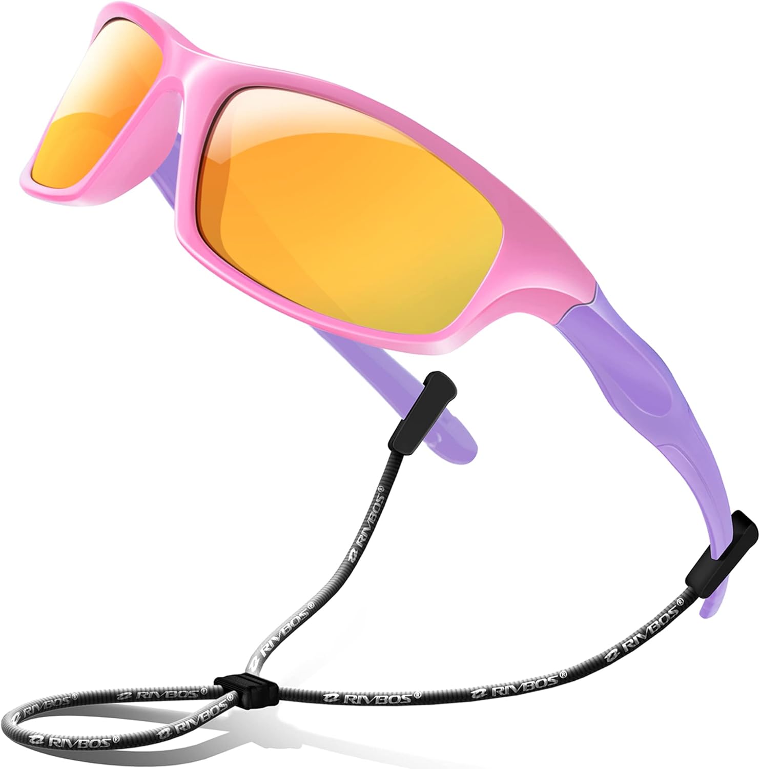 RIVBOS Kids Sunglasses with Strap Polarized UV Protection Flexible Rubber Shades for Boys Girls RBK003 - Image 9