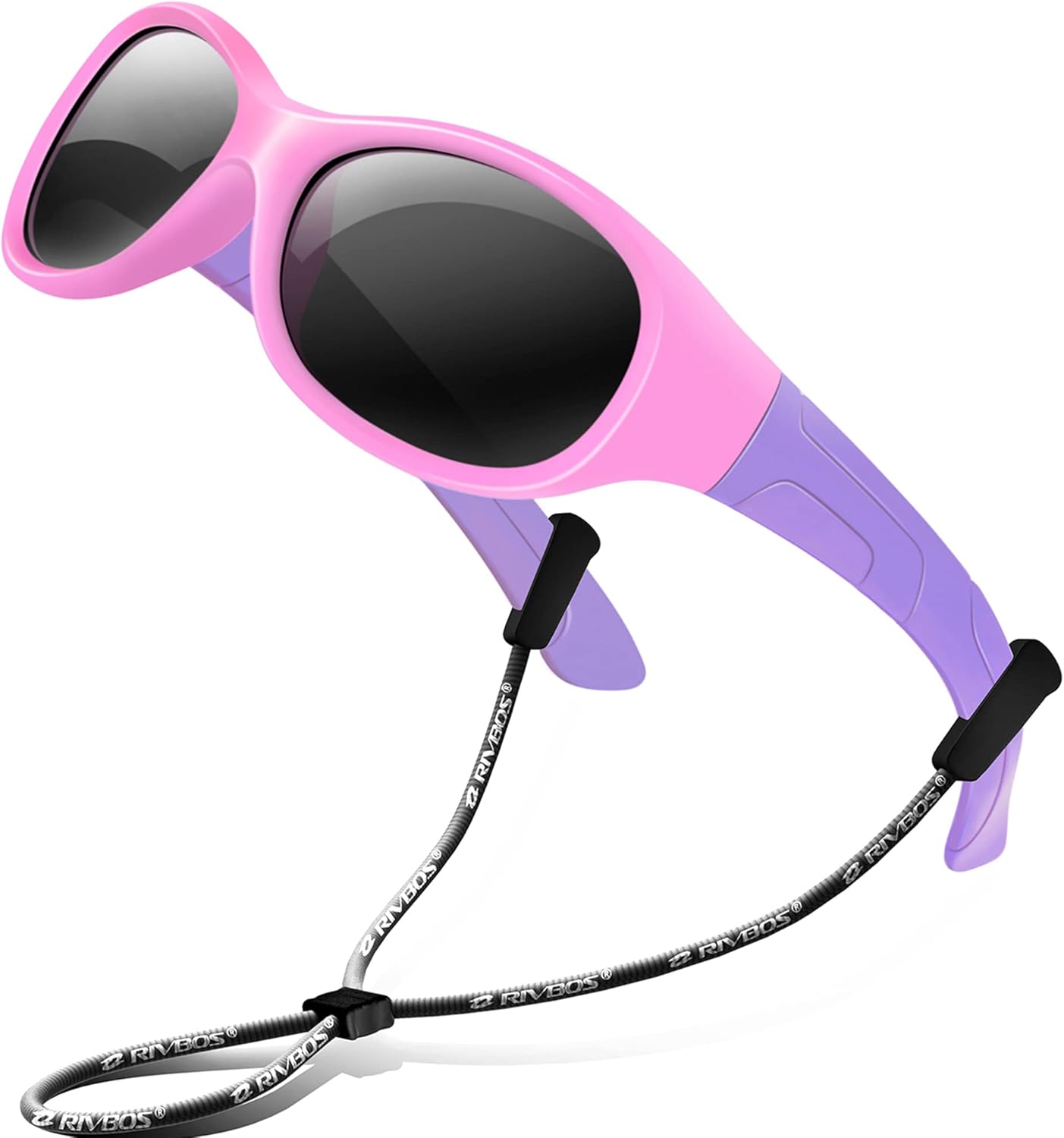 RIVBOS Kids Sunglasses with Strap Polarized UV Protection Flexible Rubber Shades for Boys Girls RBK003 - Image 13