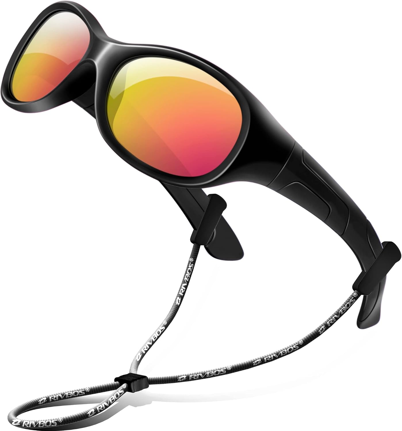 RIVBOS Kids Sunglasses with Strap Polarized UV Protection Flexible Rubber Shades for Boys Girls RBK003 - Image 6