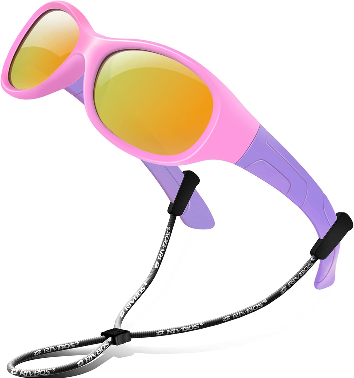 RIVBOS Kids Sunglasses with Strap Polarized UV Protection Flexible Rubber Shades for Boys Girls RBK003 - Image 15