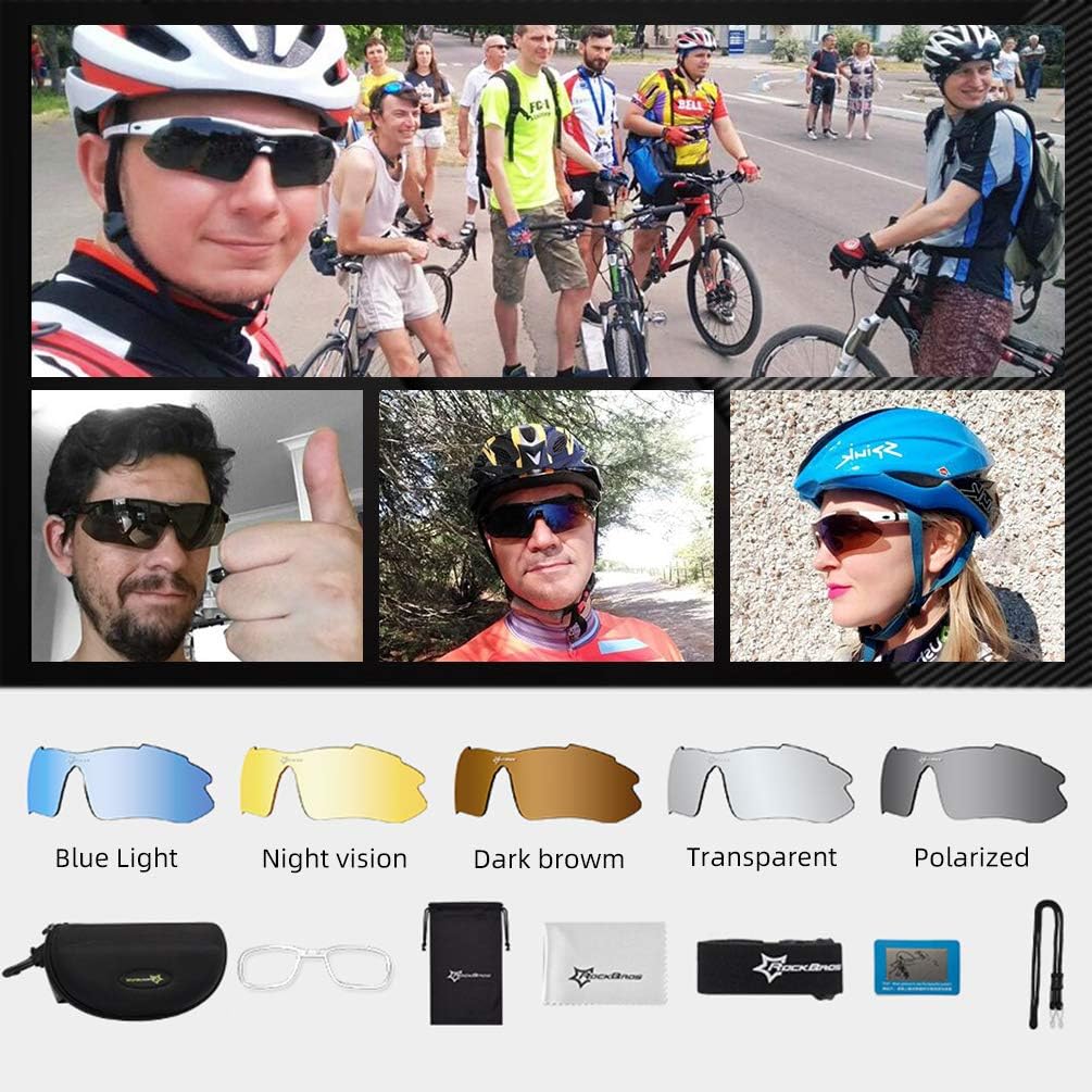 ROCKBROS Polarized Sports Sunglasses UV Protection Cycling Glasses Outdoor - Image 7