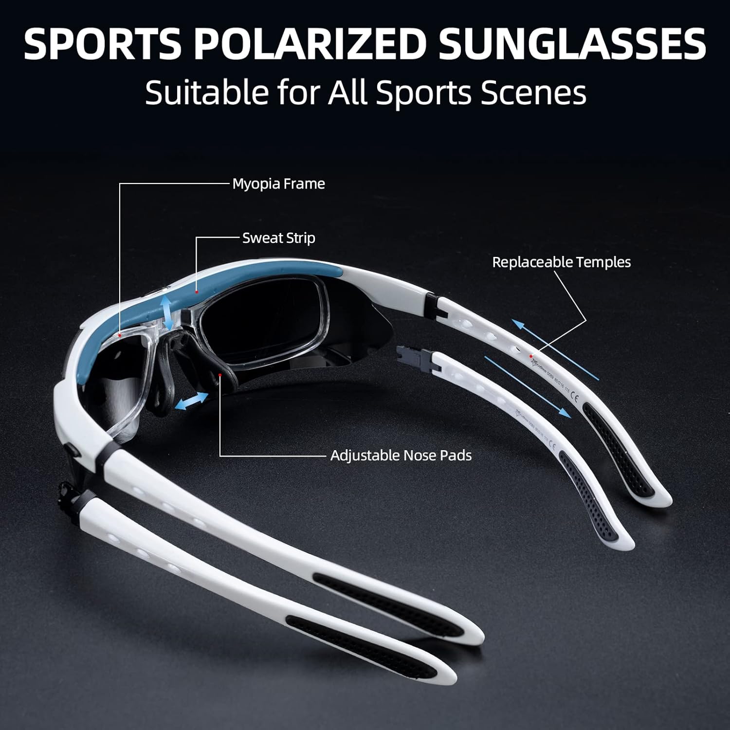 ROCKBROS Polarized Sports Sunglasses UV Protection Cycling Glasses Outdoor - Image 3