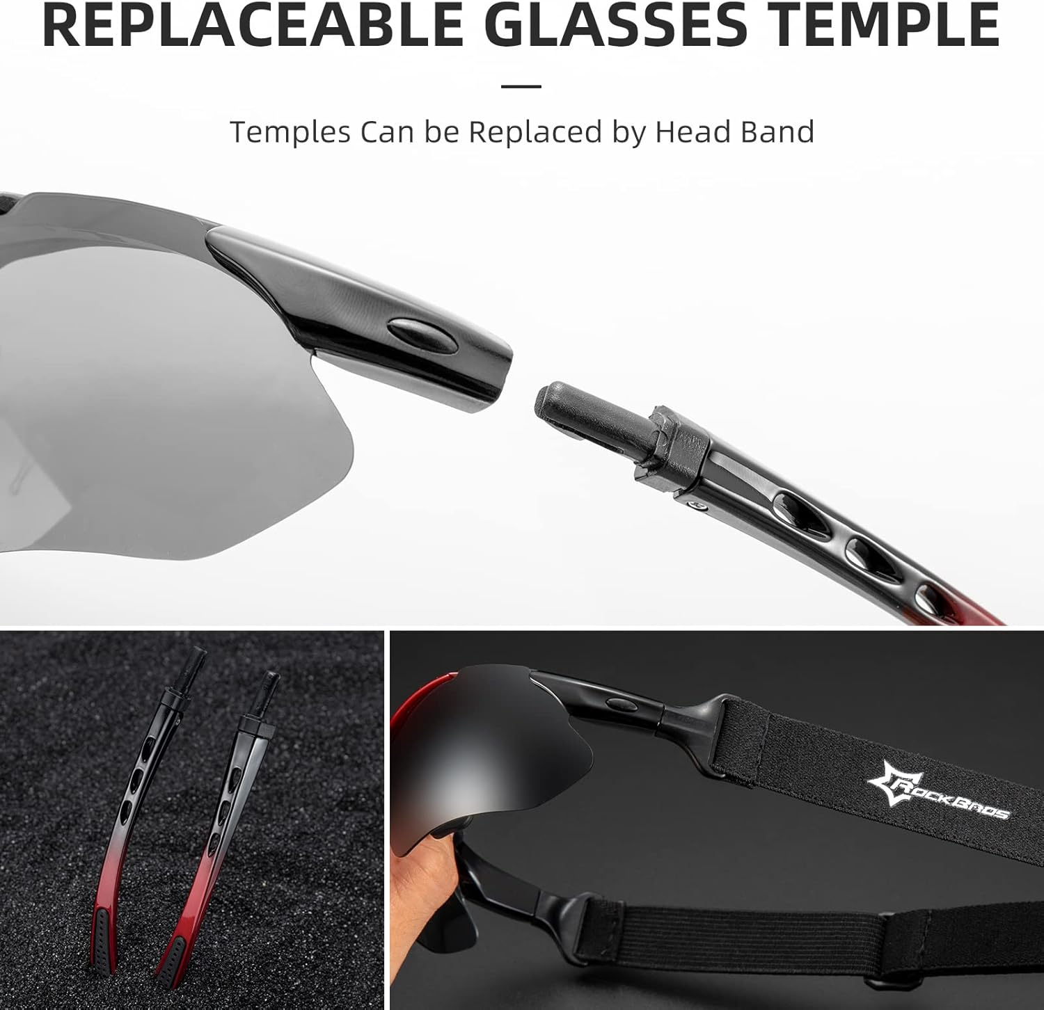 ROCKBROS Polarized Sports Sunglasses UV Protection Cycling Glasses Outdoor - Image 5