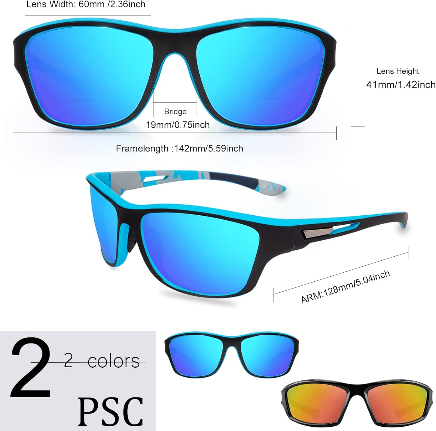Salfboy Polarize Sports Sunglasses for Men Women Cycling Fishing Sun Glasses Mixed Style UV Protection Sunglasses - Image 2