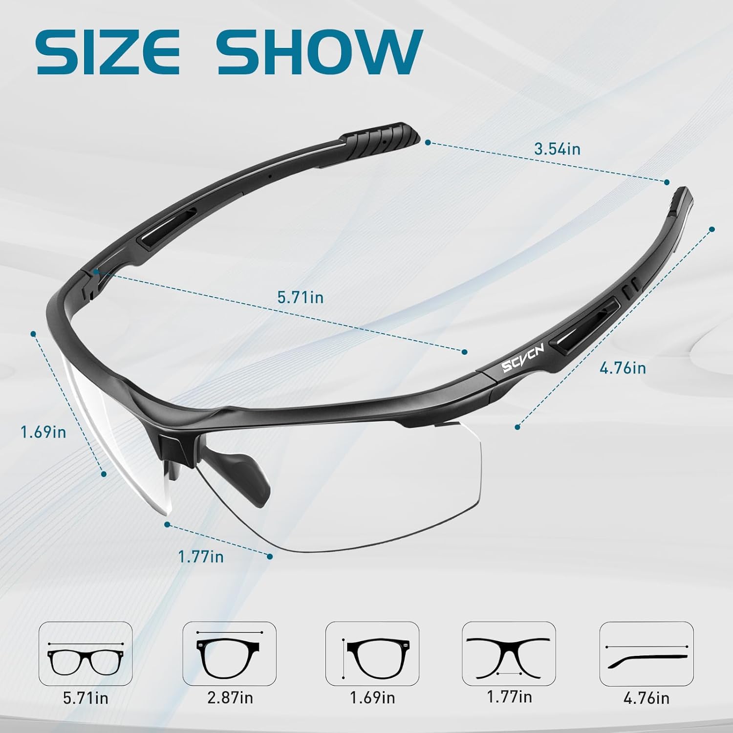 SCVCN Photochromic Sunglasses for Men Women UV 400 Protection Sports Fishing - Image 4
