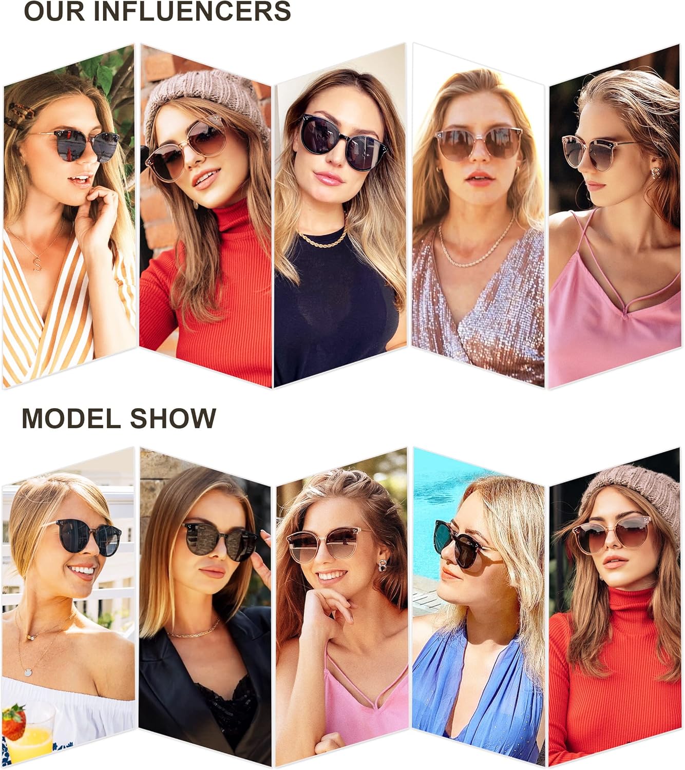 SOJOS Classic Oversized Round Trendy Sunglasses for Women and Men - Image 3