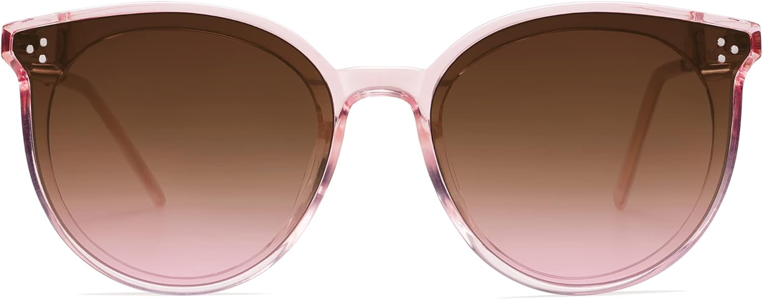 SOJOS Classic Oversized Round Trendy Sunglasses for Women and Men
