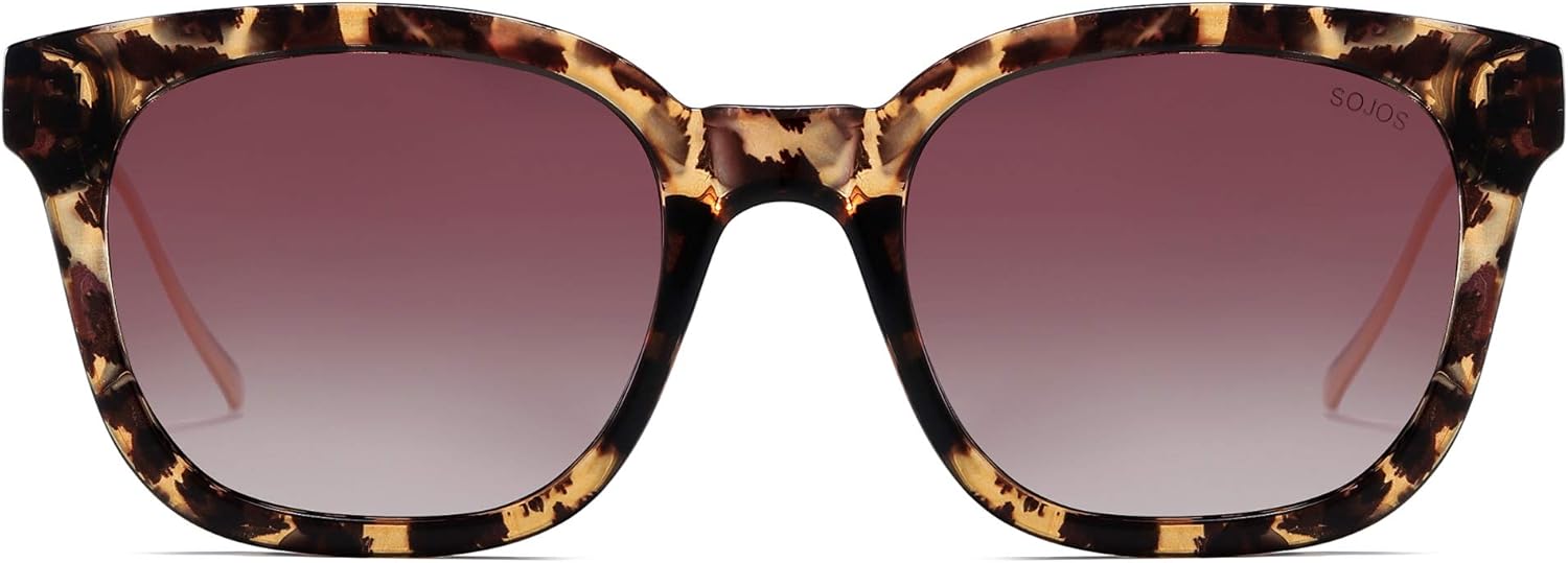 SOJOS Classic Square Polarized Sunglasses for Women Men Retro Trendy UV400 Sunnies SJ2050 - Image 2