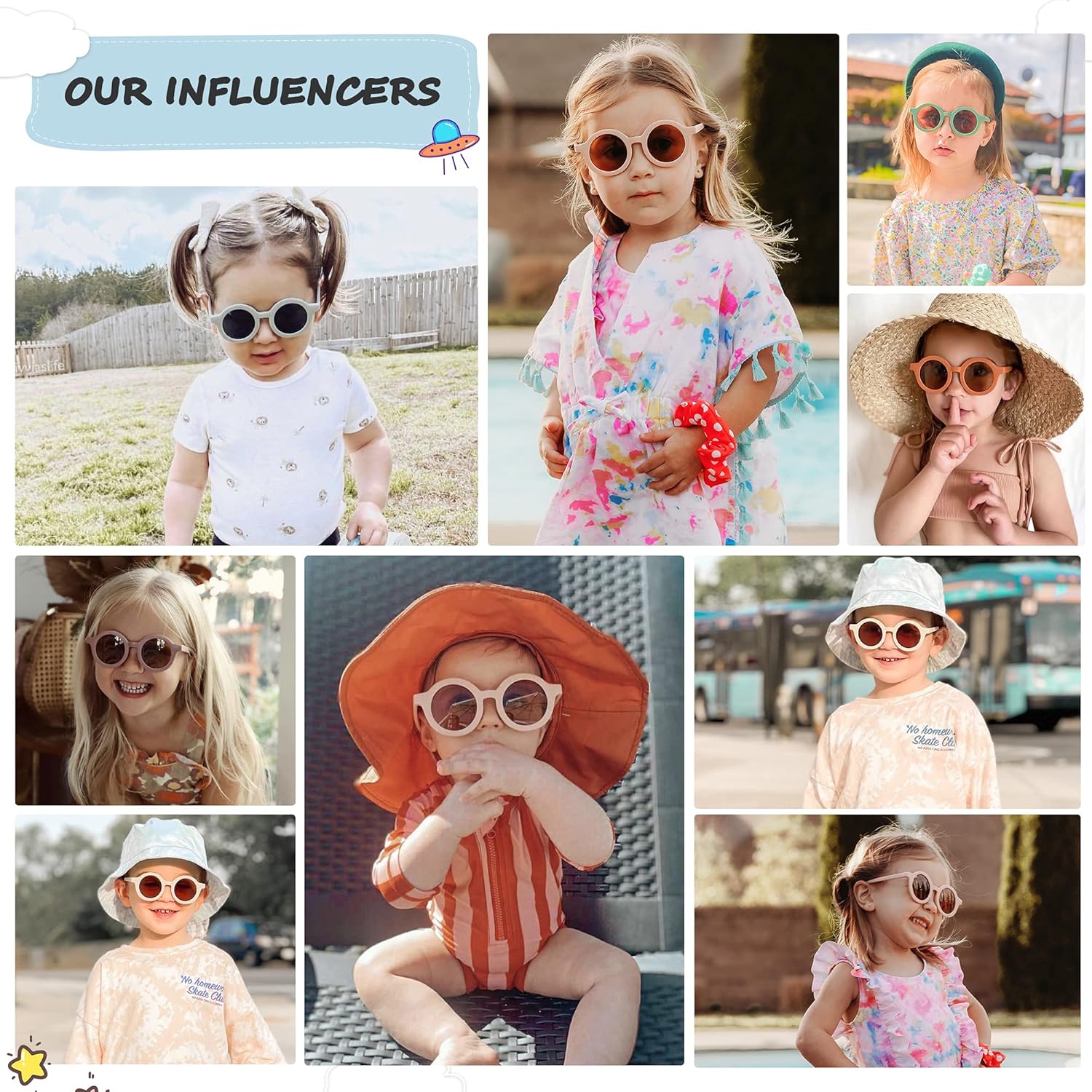 SOJOS Cute Round Polarized Sunglasses for Kids Girls Boys UV400 Protection De Sol Gafas Beach Holiday - Image 4