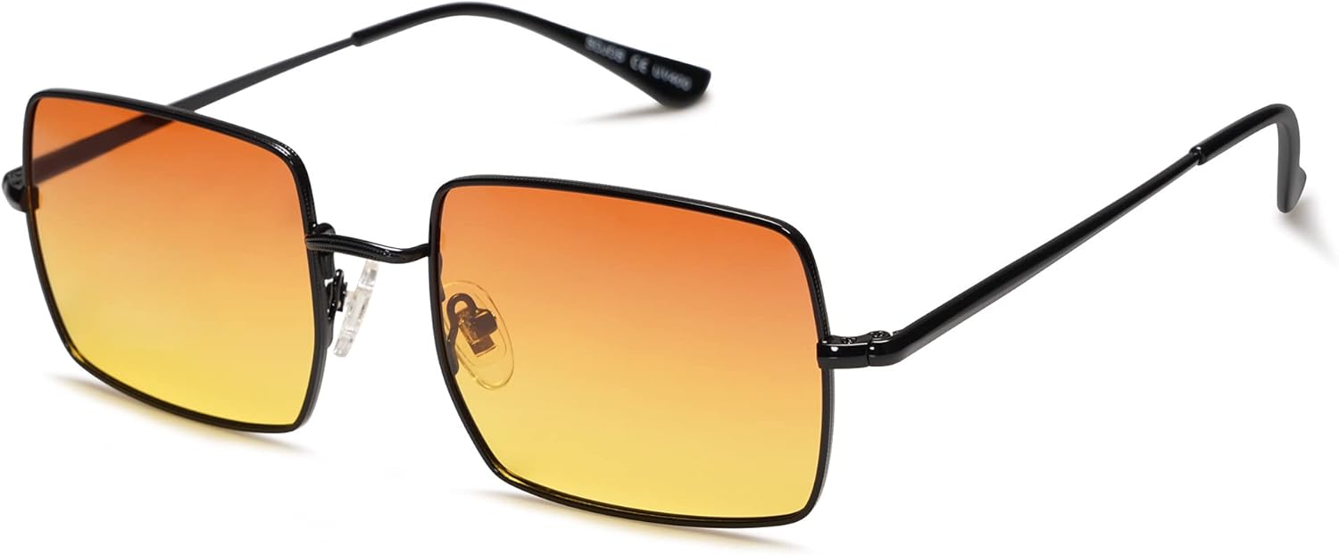 SOJOS Rectangle Polygon Polarized Sunglasses for Women Men Retro Classic Vintage Shades SJ1168 - Image 7