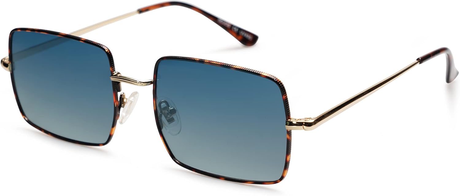 SOJOS Rectangle Polygon Polarized Sunglasses for Women Men Retro Classic Vintage Shades SJ1168 - Image 6