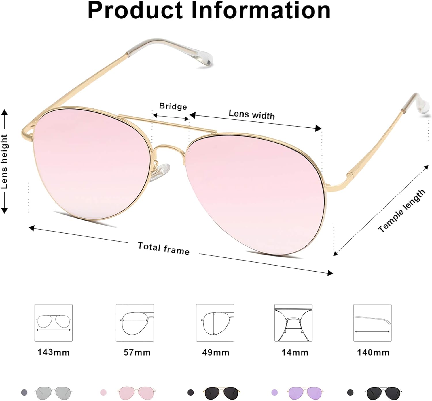 SOJOS Trendy Aviator Sunglasses for Women and Men - Image 8