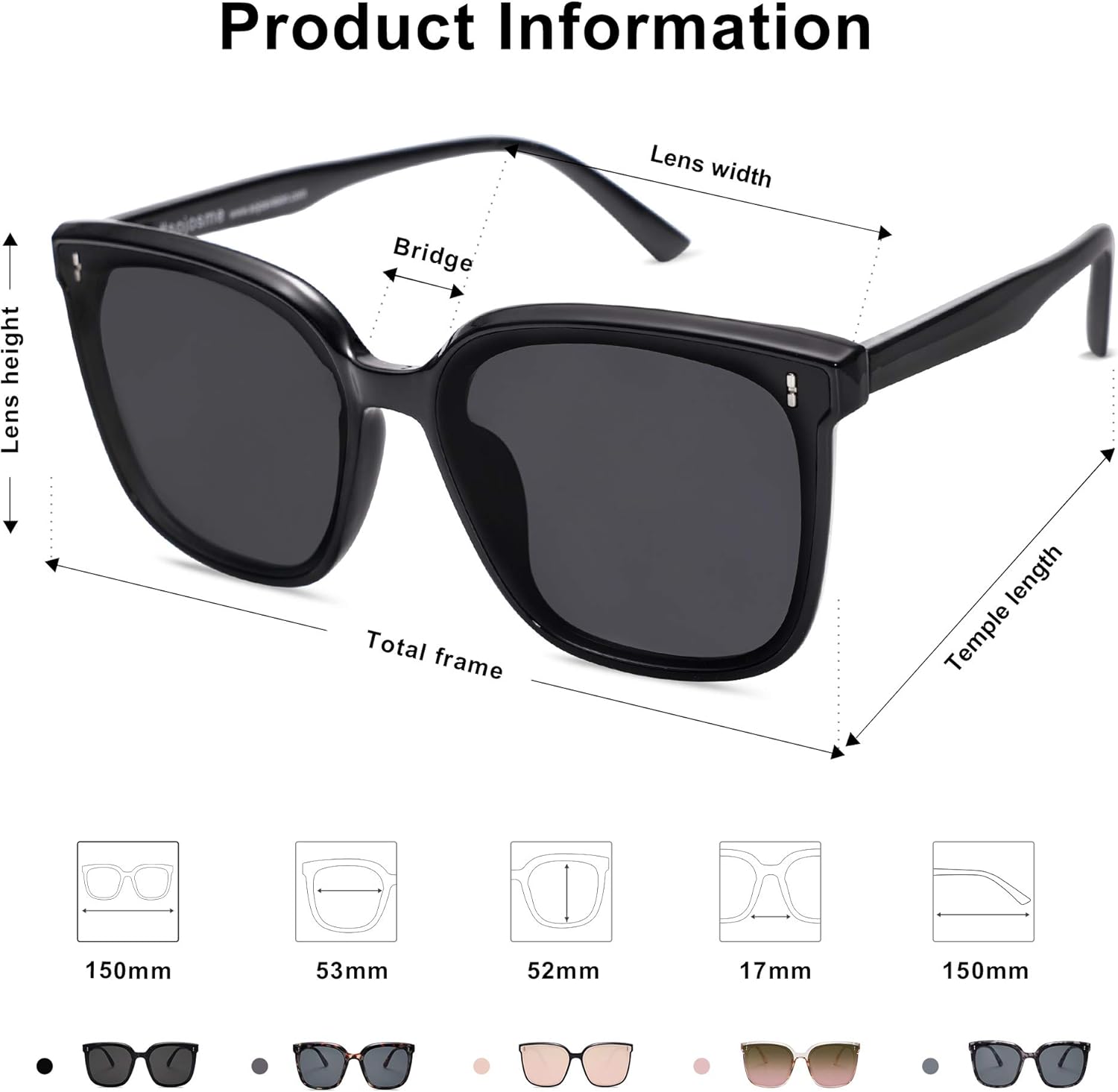 SOJOS Trendy Oversized Sunglasses for Women and Men - Image 5