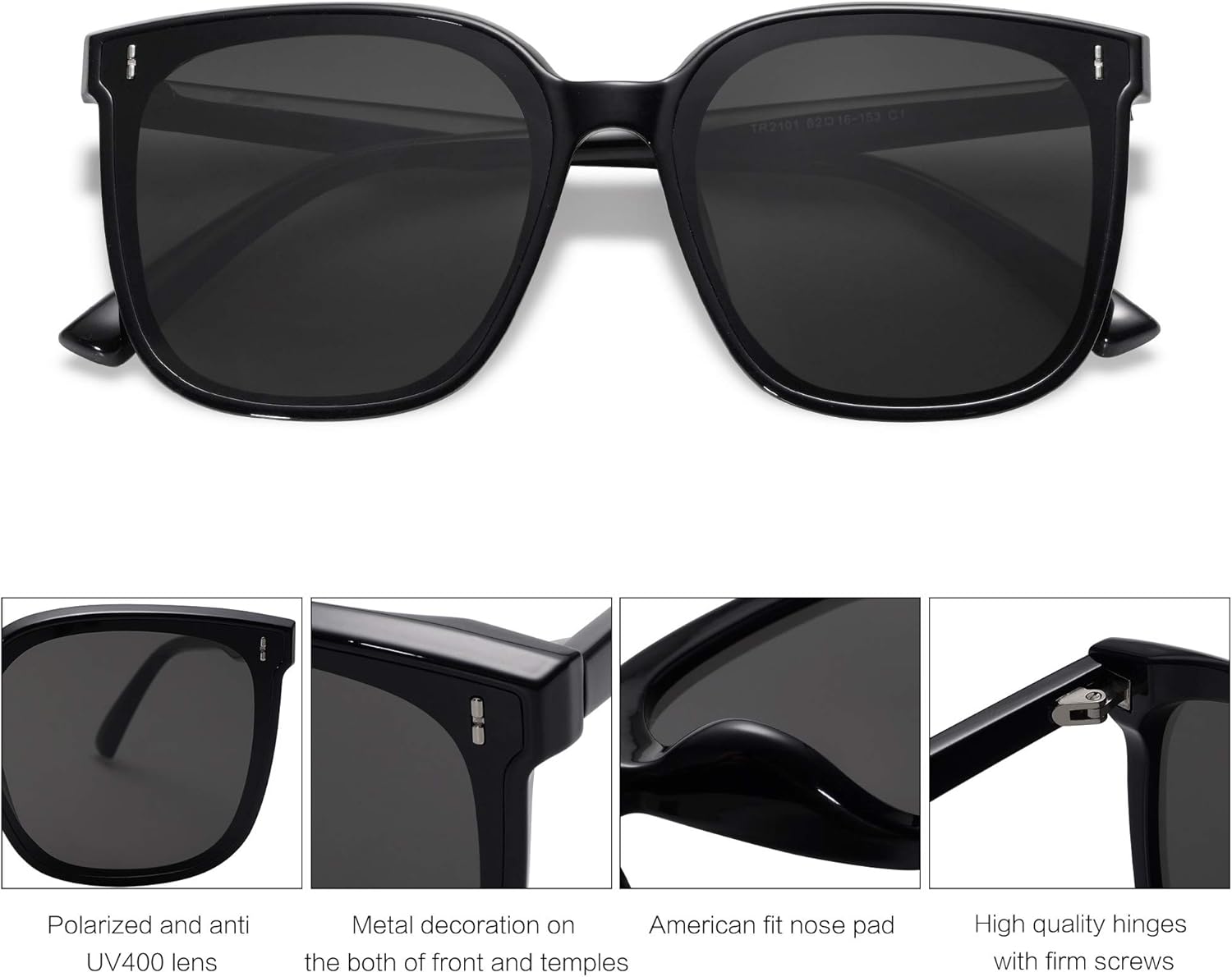 SOJOS Trendy Oversized Sunglasses for Women and Men - Image 4