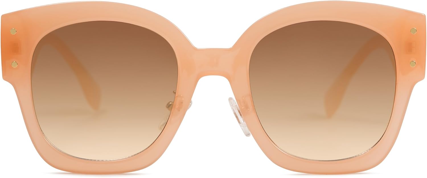 SOJOS Vintage Sunglasses Womens Trendy 2023 Nude Big Sun Glasses Oversized UV400 Protection SJ2257