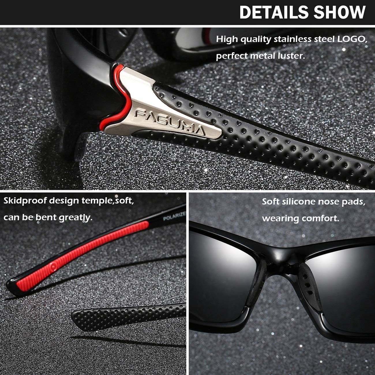 Sports Polarized Sunglasses For Men Cycling Driving Fishing 100% UV Protection - Image 4
