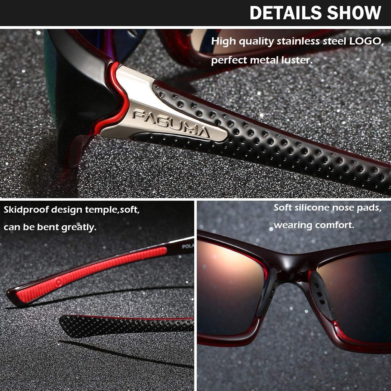 Sports Polarized Sunglasses For Men Cycling Driving Fishing 100% UV Protection - Image 4