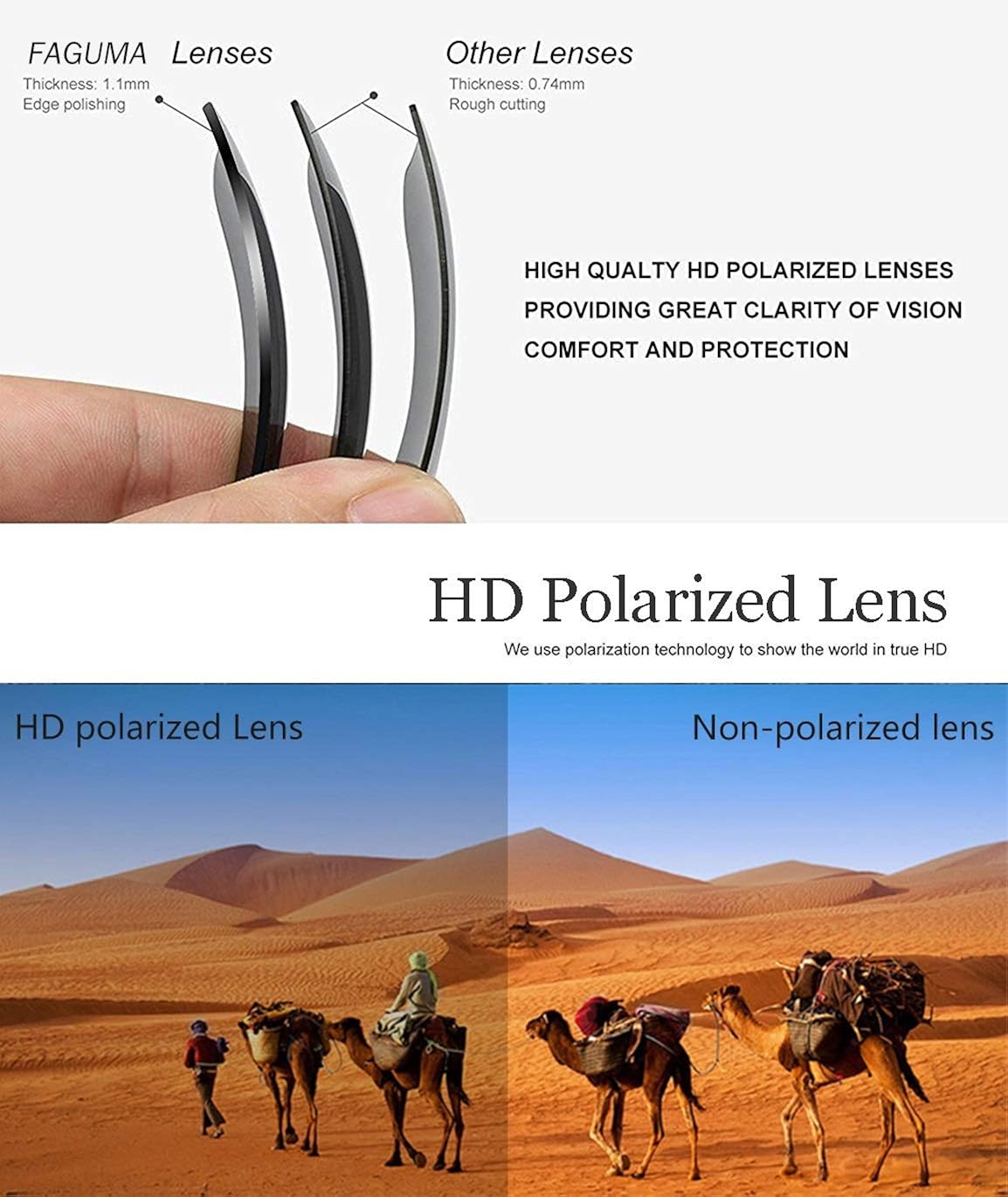 Sports Polarized Sunglasses For Men Cycling Driving Fishing 100% UV Protection - Image 5