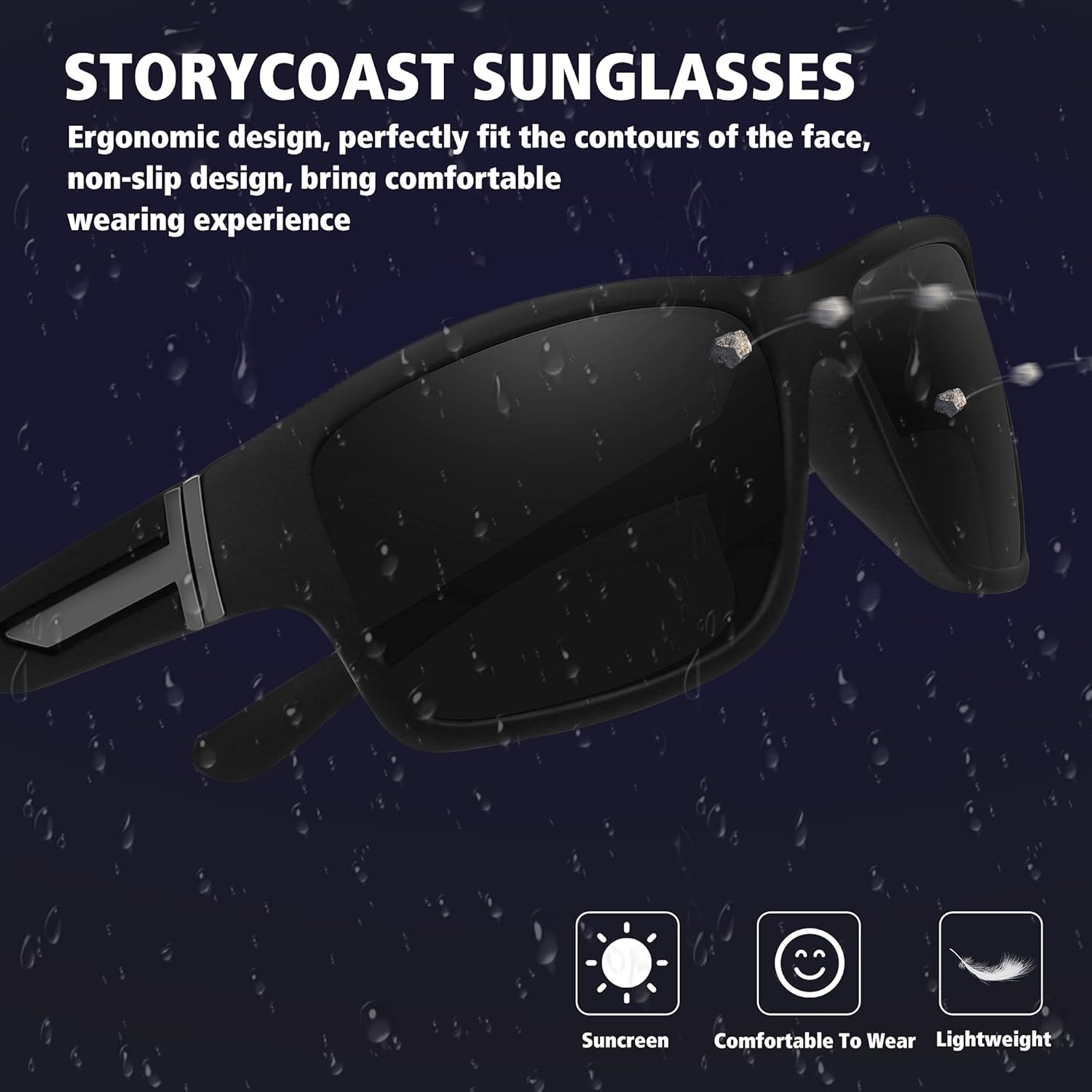 STORYCOAST Polarized Sports Sunglasses for Men Women Unbreakable Frame Cycling Fishing Driving - Image 5