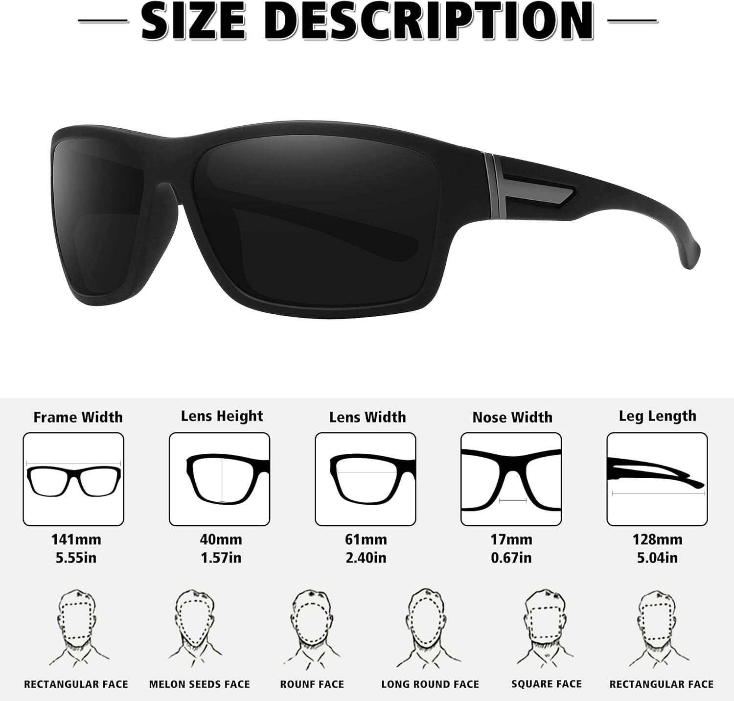 STORYCOAST Polarized Sports Sunglasses for Men Women Unbreakable Frame Cycling Fishing Driving - Image 3