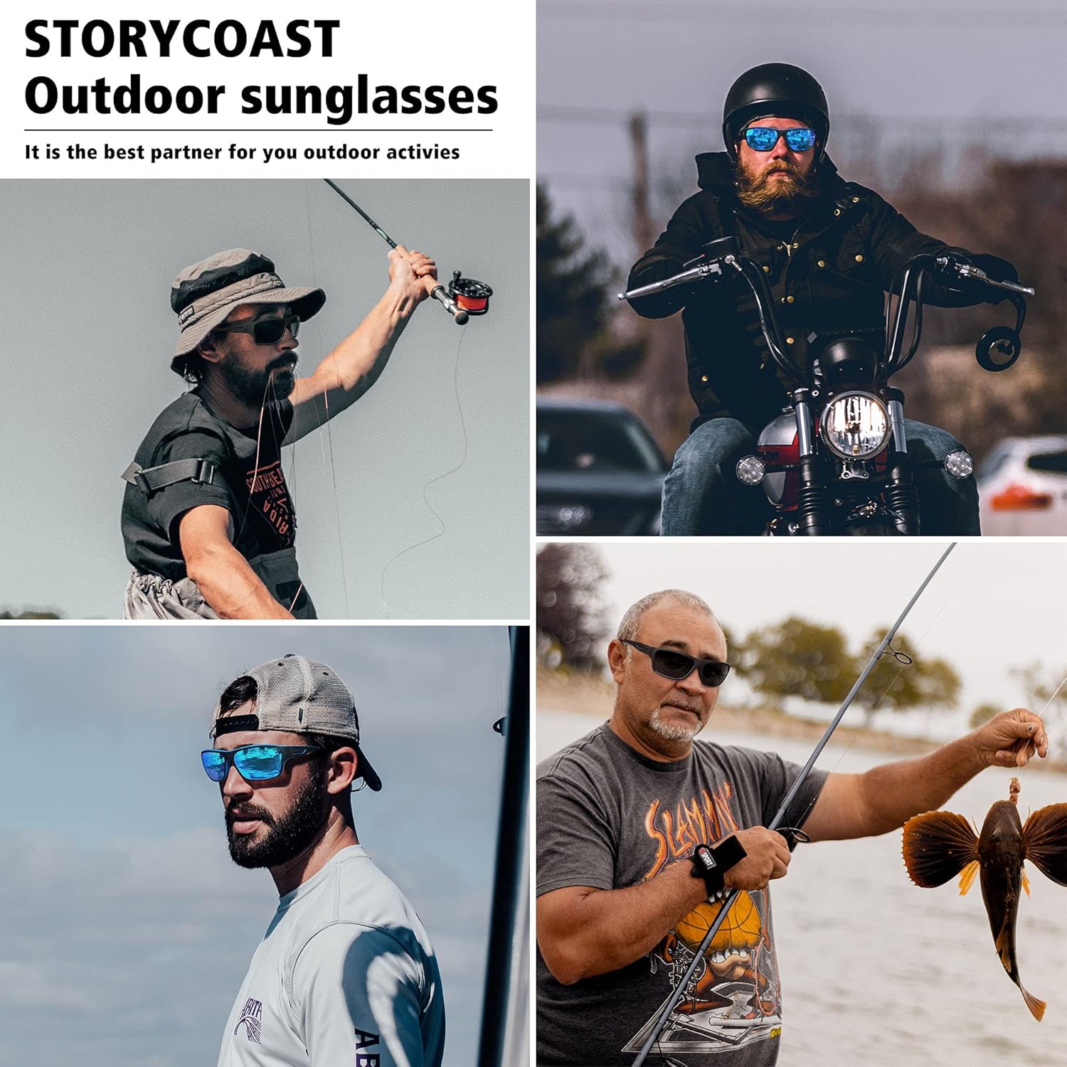 STORYCOAST Polarized Sports Sunglasses for Men Women Unbreakable Frame Cycling Fishing Driving - Image 6
