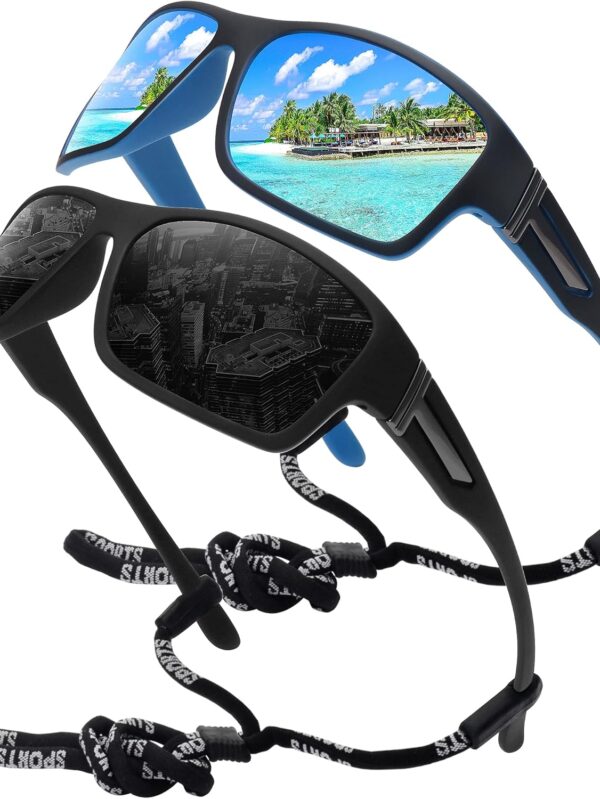 STORYCOAST Polarized Sports Sunglasses for Men Women Unbreakable Frame Cycling Fishing Driving