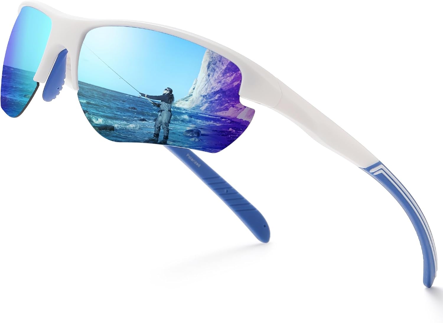 SummerLight Polarized Sports Sunglasses for Men Women, UV400 Protection Cycling Running Golf Fishing Glasses