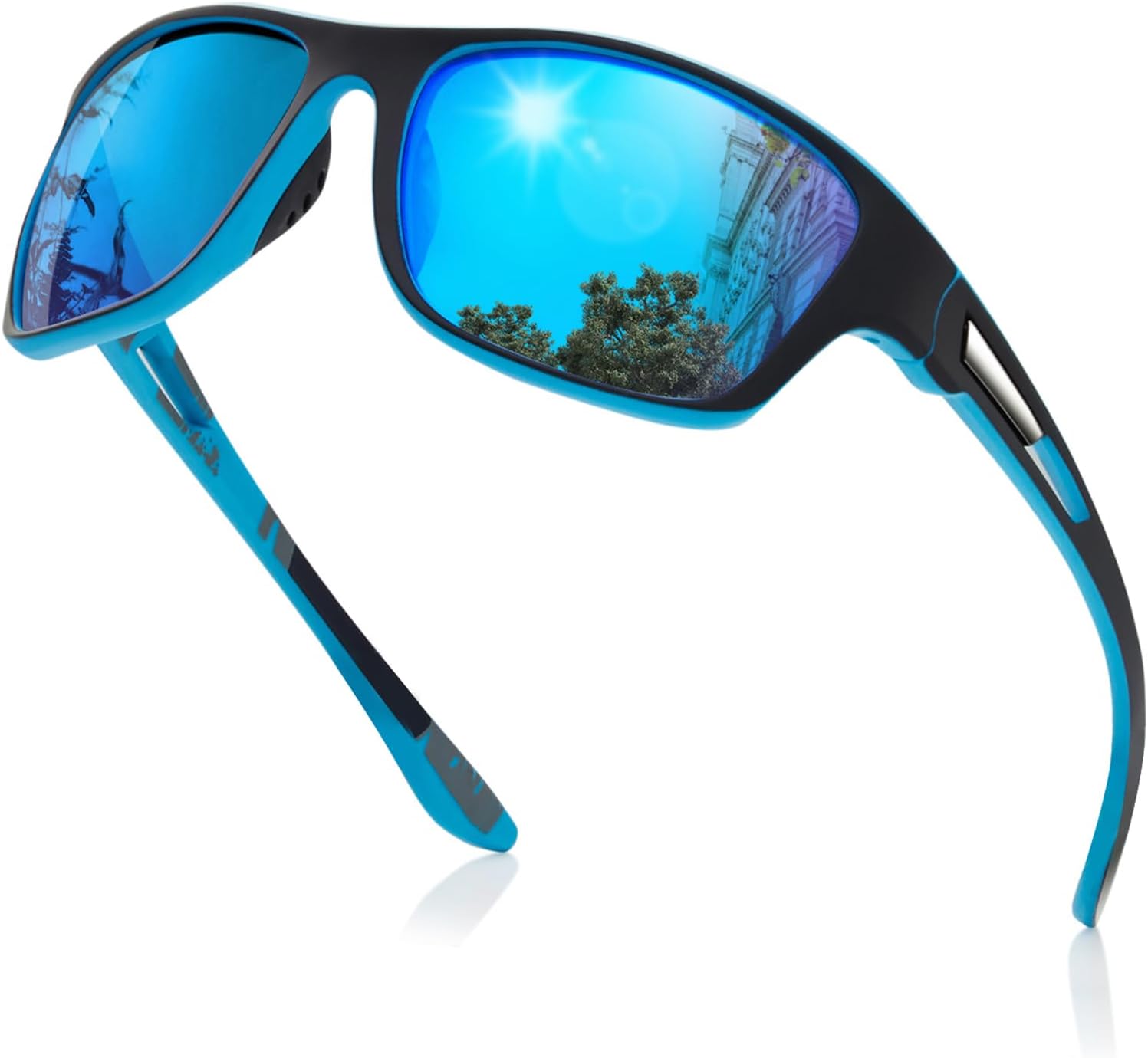 suoso Polarized Sports Sunglasses for Men: UV400 Protection Goggles Womens Wrap Around Glasses for Driving Fishing - Image 12