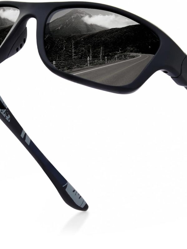 suoso Polarized Sports Sunglasses for Men: UV400 Protection Goggles Womens Wrap Around Glasses for Driving Fishing
