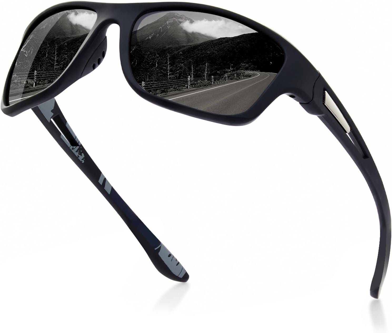 suoso Polarized Sports Sunglasses for Men: UV400 Protection Goggles Womens Wrap Around Glasses for Driving Fishing