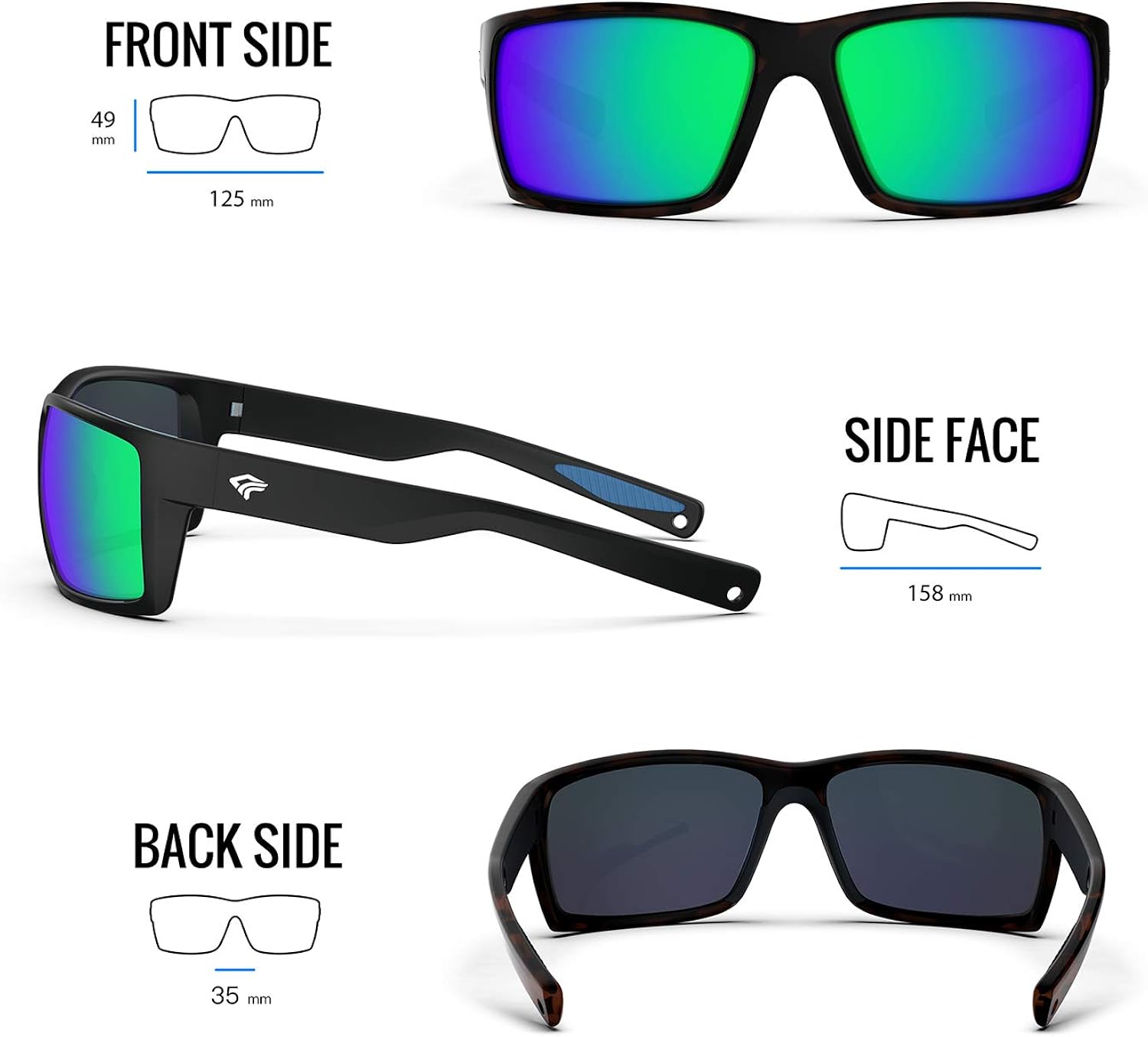 TOREGE Sports Polarized Sunglasses for Men Women Flexible Frame Cycling Running Driving Fishing Mountaineering TR24 - Image 4