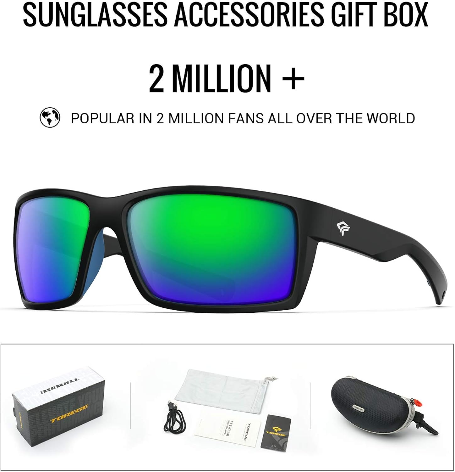 TOREGE Sports Polarized Sunglasses for Men Women Flexible Frame Cycling Running Driving Fishing Mountaineering TR24 - Image 5