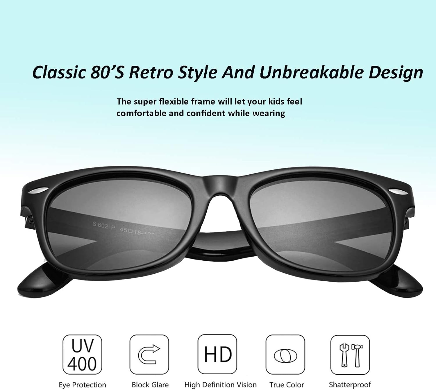 YAMAZI Kids Sunglasses Polarized Sports Fishing Baseball Unbreakable Beach Sunglass for Boys Girls Toddler Child Age 3-10 - Image 5